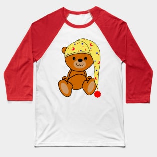 Teddy bear with sleeping cap Baseball T-Shirt